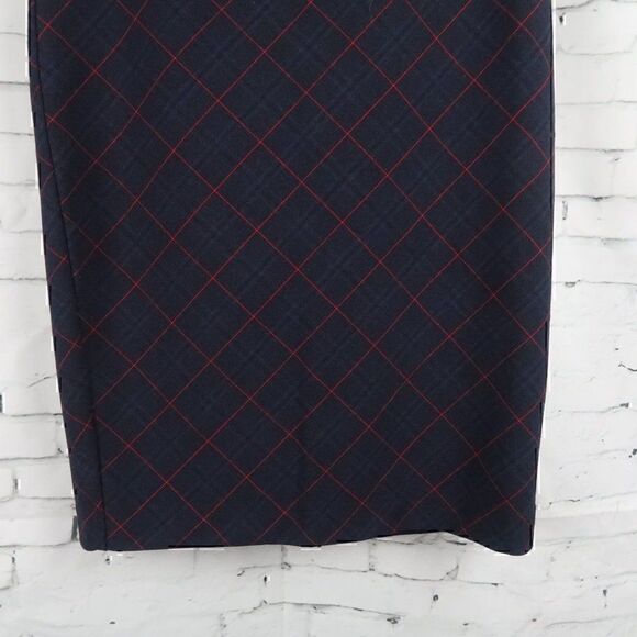 EXPRESS NAVY & RED PLAID PENCIL SKIRT SIZE 0 - Picture 8 of 12